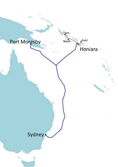 阿爾卡特海底網(wǎng)絡承建澳洲-所羅門群島海纜體系